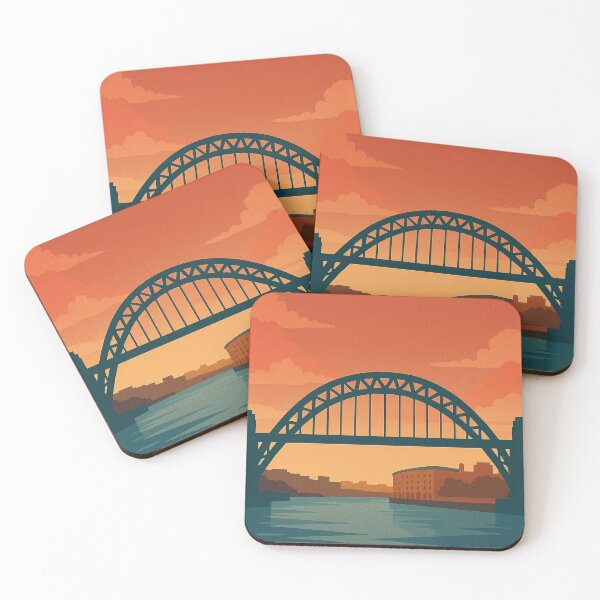 Item preview, Newcastle Retro Travel Poster – Tyne Bridge Wall Print designed and sold by StillandStory.