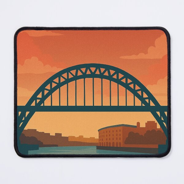 Item preview, Newcastle Retro Travel Poster – Tyne Bridge Wall Print designed and sold by StillandStory.