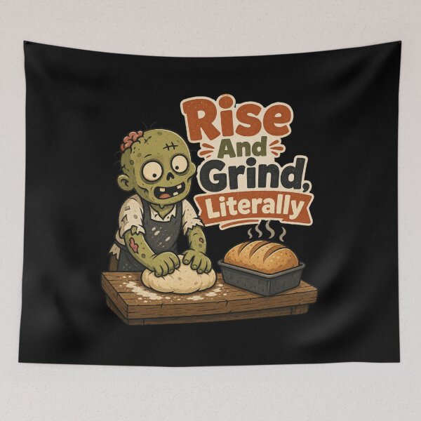 Item preview, Rise And Grind Literally Shirt, Comfort Colors® Zombie Baker Tee, Funny Halloween Baking Pun Graphic designed and sold by TshirtsLabs.