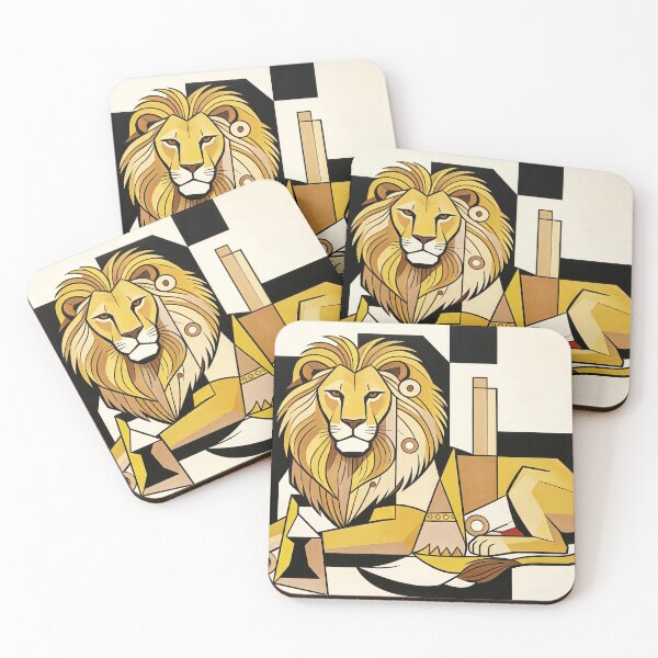 Item preview, cubist animal artwork designed and sold by forget45studio.