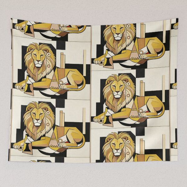 Item preview, cubist animal artwork designed and sold by forget45studio.