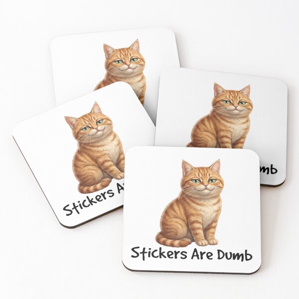 Item preview, Stickers Are Dumb Smug Cat designed and sold by VFXguy.