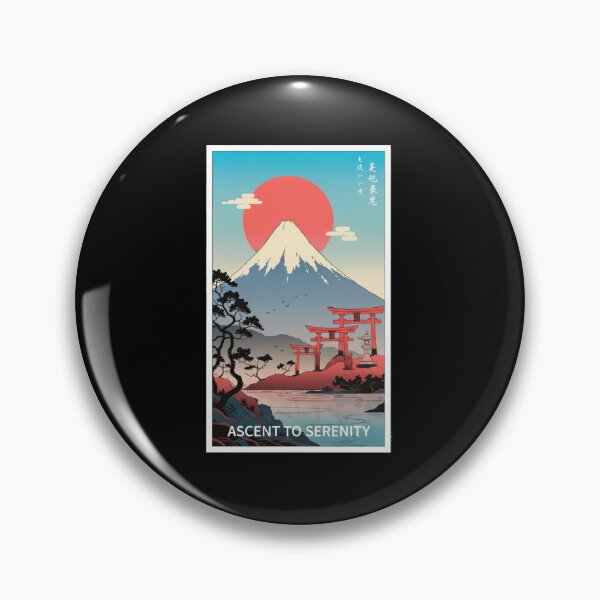 Item preview, Ascent To Serenity Mount Fuji Torii Gate Japanese Landscape designed and sold by Dravienart.