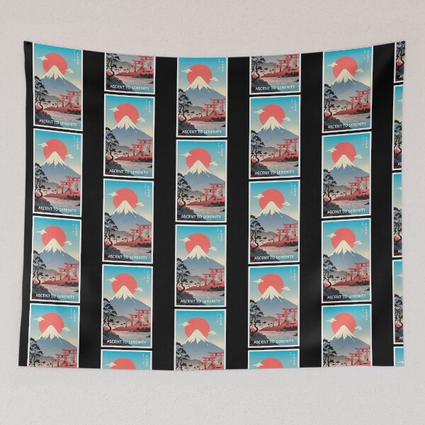 Item preview, Ascent To Serenity Mount Fuji Torii Gate Japanese Landscape designed and sold by Dravienart.