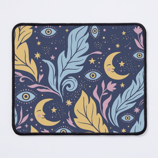 Item preview, Moons with Faces, Mystic Eyes, and Celestial Colored Leaves designed and sold by Pattique.