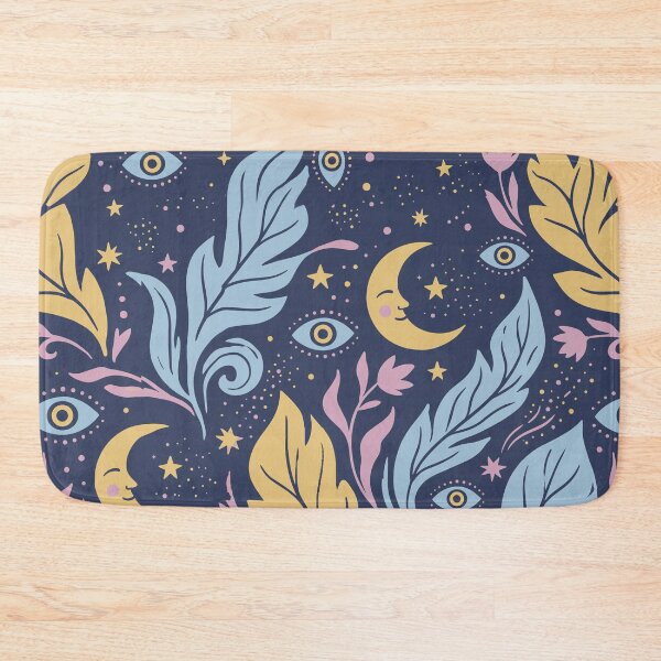 Item preview, Moons with Faces, Mystic Eyes, and Celestial Colored Leaves designed and sold by Pattique.