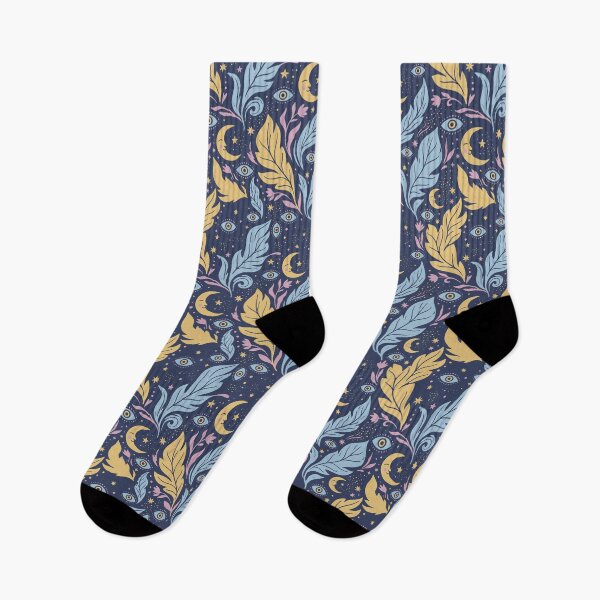 Item preview, Moons with Faces, Mystic Eyes, and Celestial Colored Leaves designed and sold by Pattique.