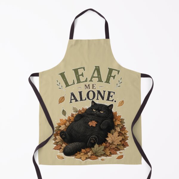 Item preview, Leaf Me Alone | Grumpy Fat Cat Lying in Autumn Leaves designed and sold by UUniqueIImprint.