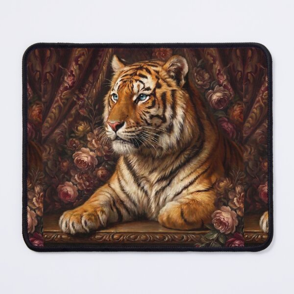 Item preview, Majestic Tiger Resting on Vintage Wood Painting designed and sold by Real Beast Art.