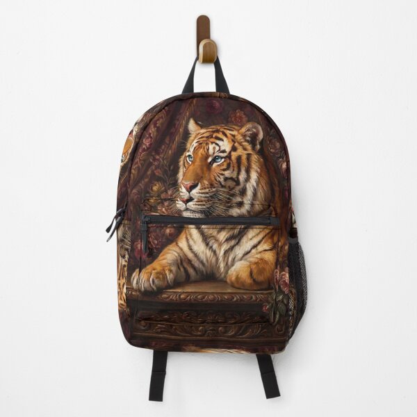 Item preview, Majestic Tiger Resting on Vintage Wood Painting designed and sold by Real Beast Art.
