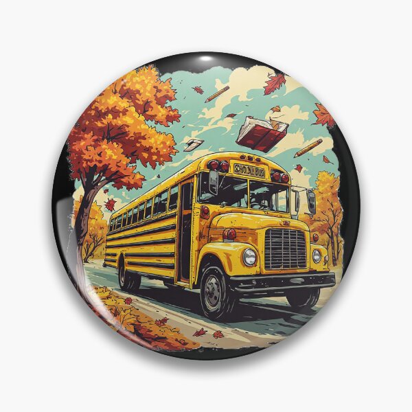 Item preview, Vintage Yellow School Bus Autumn Back to School Fall Retro Design designed and sold by emiliacreations.