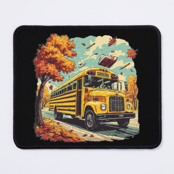 Item preview, Vintage Yellow School Bus Autumn Back to School Fall Retro Design designed and sold by emiliacreations.