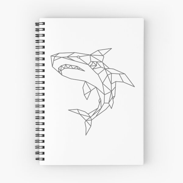 Item preview, Geometric Shark | Minimalist Ocean Predator Line Art designed and sold by HexVoid.