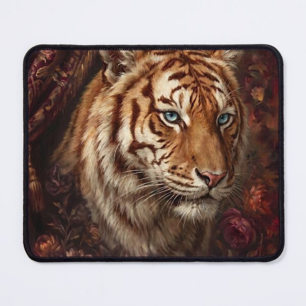 Item preview, Majestic Tiger Vintage Baroque Floral Painting designed and sold by Real Beast Art.