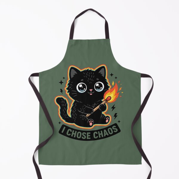 Item preview, I Chose Chaos Cute Fluffy Black Cat Funny Sarcastic Graphic Shirt designed and sold by Eidos [][][] ~εἶδος~.