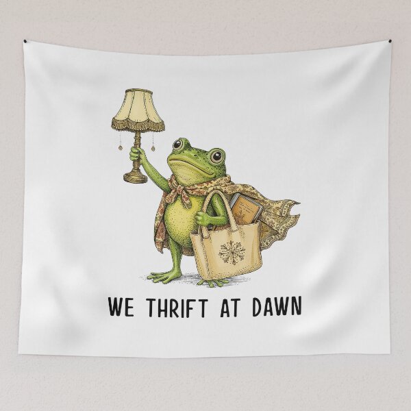 Item preview, We Thrift At Dawn Funny Frog designed and sold by nosu-art-pod.
