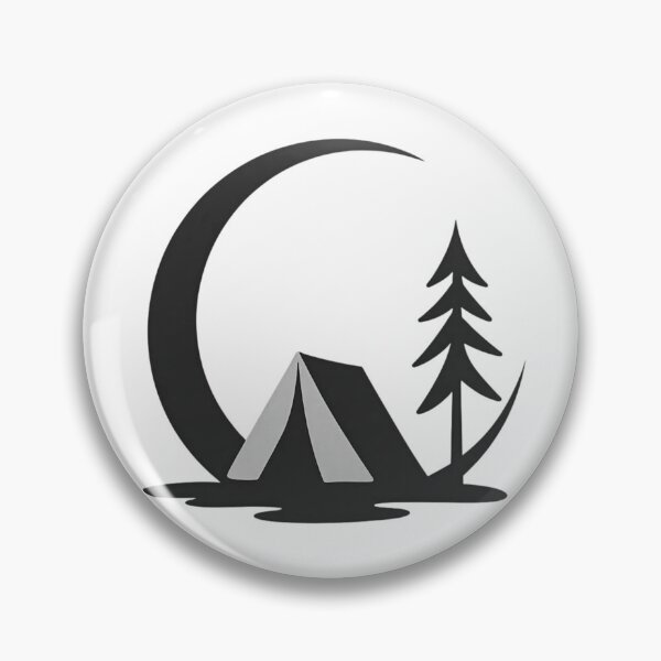 Item preview, Minimalist Camping Moon Pine designed and sold by GabeMountainArt.