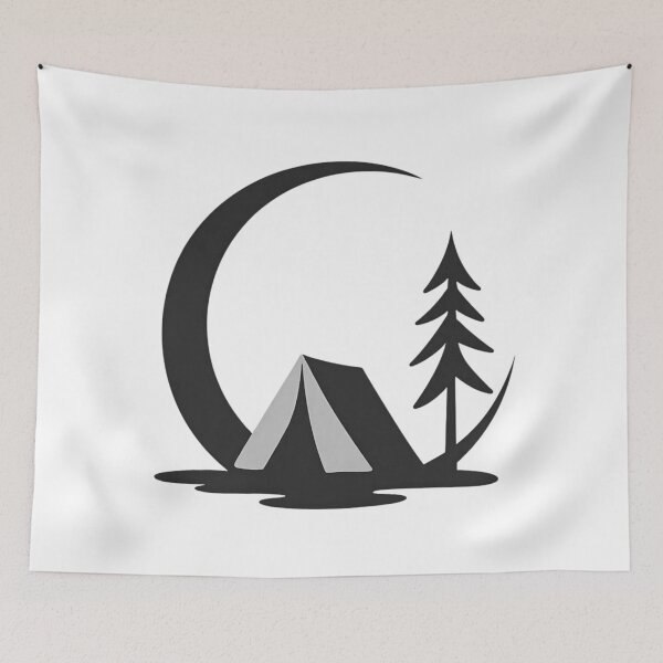 Item preview, Minimalist Camping Moon Pine designed and sold by GabeMountainArt.