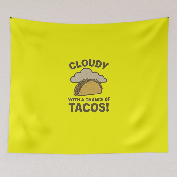 Item preview, Cloudy with a Chance of Tacos T-shirt designed and sold by Pickleball 623.