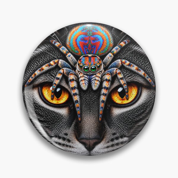 Item preview, Peacock Spider Cat With Golden Eyes designed and sold by Kimberly Palmer.