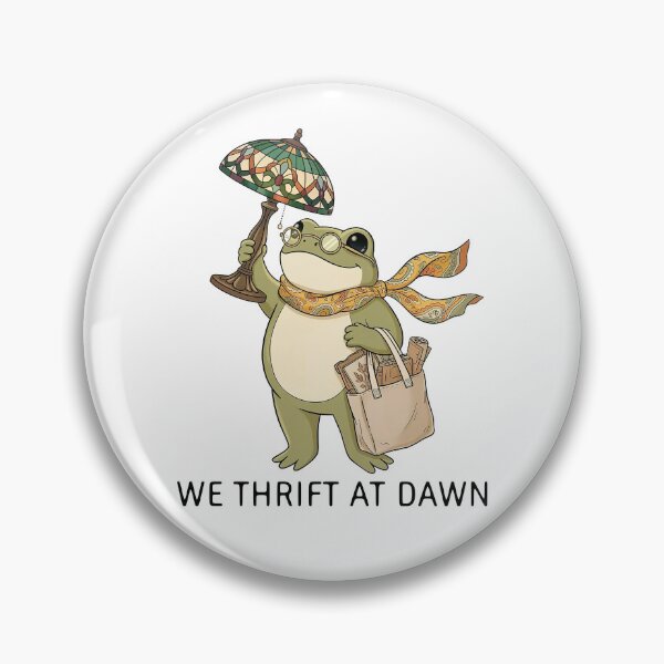 Item preview, We Thrift At Dawn Frog Meme designed and sold by nosu-art-pod.