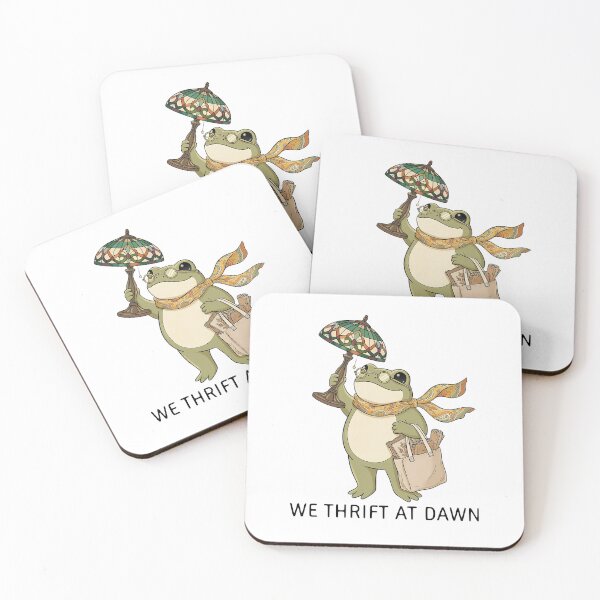 Item preview, We Thrift At Dawn Frog Meme designed and sold by nosu-art-pod.