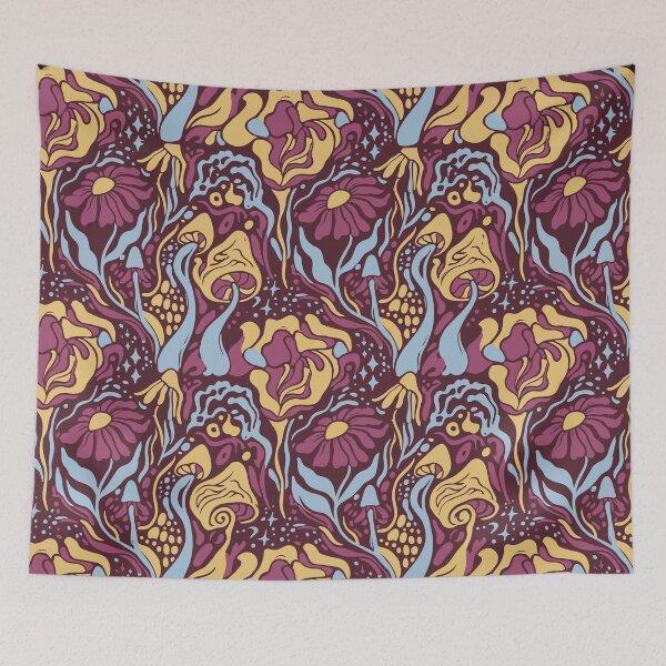 Item preview, Psychedelic Flowers, Forest Mushrooms and 70s Whirlpools designed and sold by Pattique.