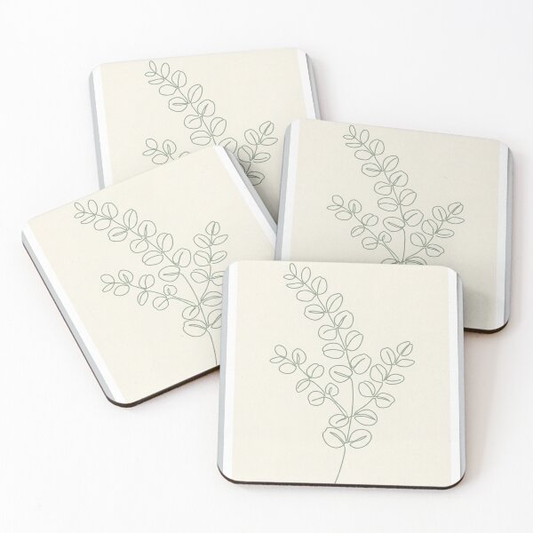 Item preview, Eucalyptus Sprig Line Art | Sage and Cream Botanical Print designed and sold by Zaramodo.