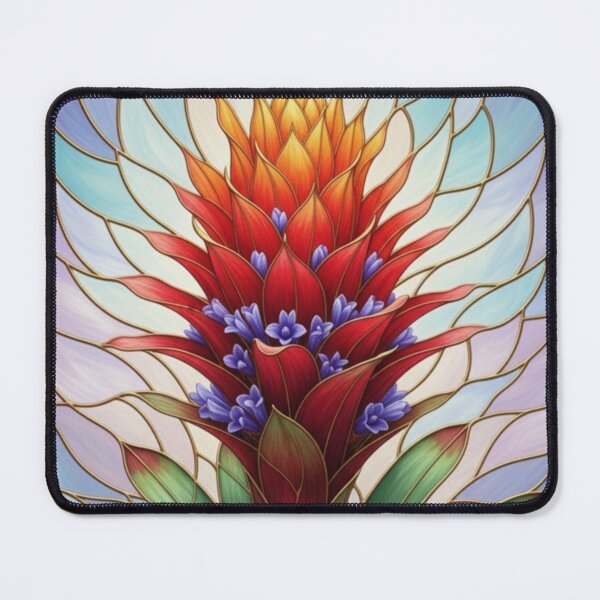 Item preview, Bromeliad Tropical Plant Stained Glass Illustration designed and sold by Exquisite Design Studio „Paculówka”.