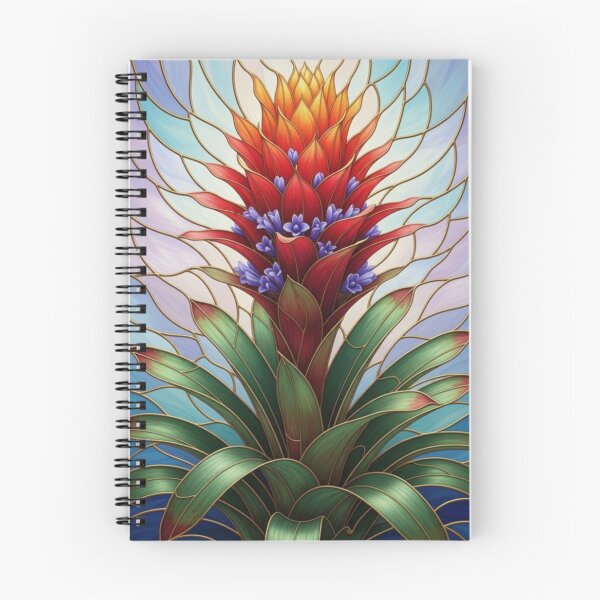 Item preview, Bromeliad Tropical Plant Stained Glass Illustration designed and sold by Exquisite Design Studio „Paculówka”.