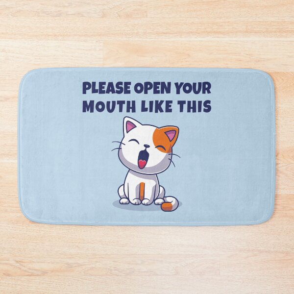 Item preview, Please Open Your Mouth Like This – Funny Cat Dentist Meme 2 designed and sold by WordPlayStudio.