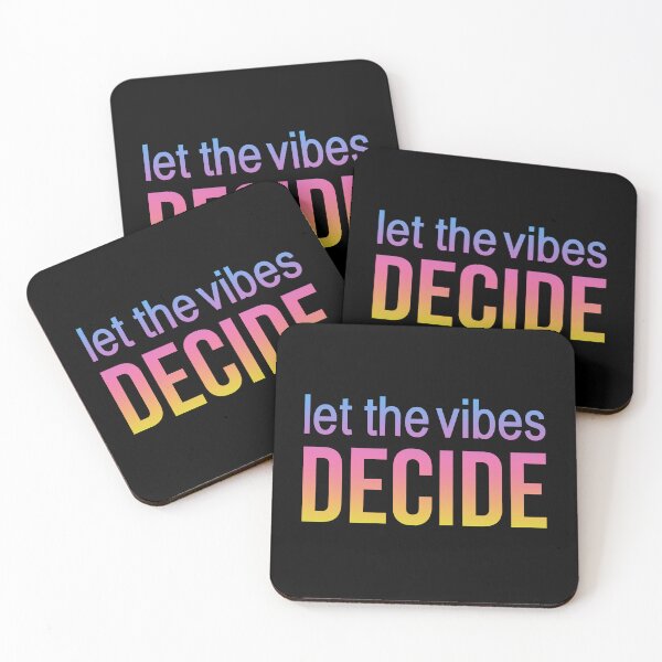 Item preview, Let the vibes decide. Neon Sunset Quotes Typography  designed and sold by Memes N Lore .