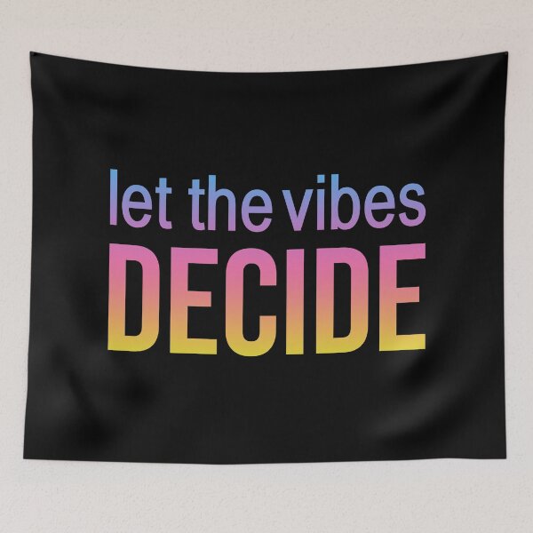 Item preview, Let the vibes decide. Neon Sunset Quotes Typography  designed and sold by Memes N Lore .