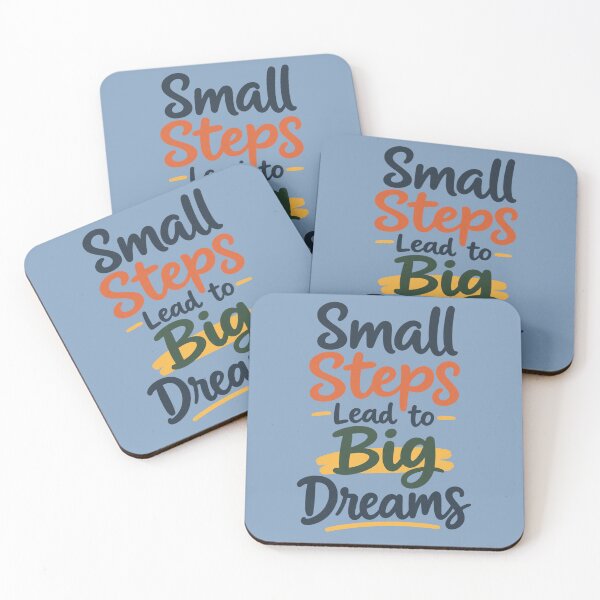 Item preview, Small Steps Big Dreams – Minimalist Motivational Typography designed and sold by LmonioressXxx.