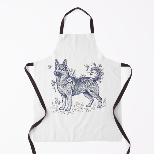 Item preview, German Shepherd Botanical Illustration designed and sold by SUP-R-Ts.