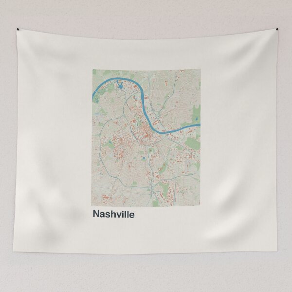 Item preview, Nashville Minimalistic Map Art designed and sold by MapsNerd.