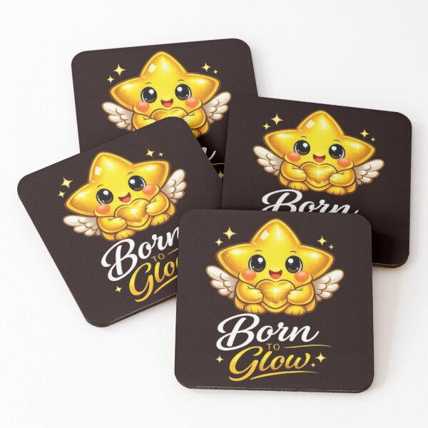 Item preview, Born to Glow Cute Star Inspirational Graphic designed and sold by Be-You-Vibes.