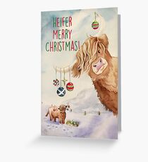 Heifer Merry Christmas! Greeting Card