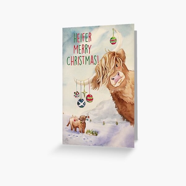 Heifer Merry Christmas! Greeting Card