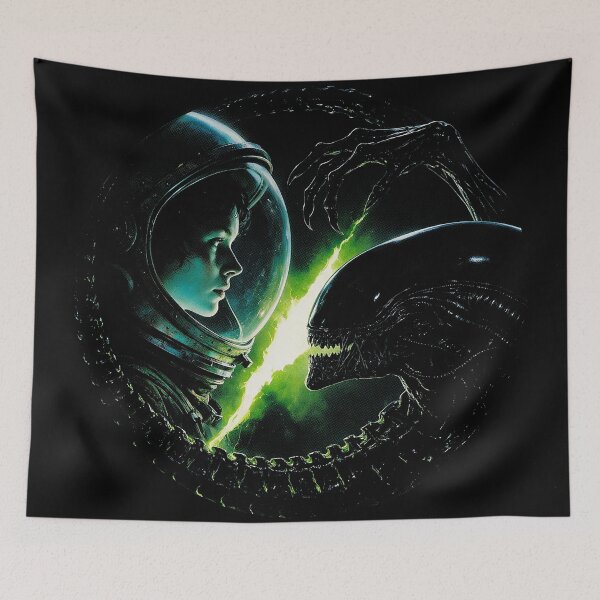 Item preview, Astronaut Alien Creature Standoff Art designed and sold by The Mellonaire.