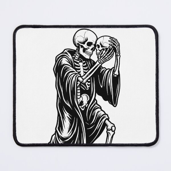 Item preview, Skeleton Holding Skull Hamlet Shakespearean Gothic Heavy Ink designed and sold by MisteryDesigner.