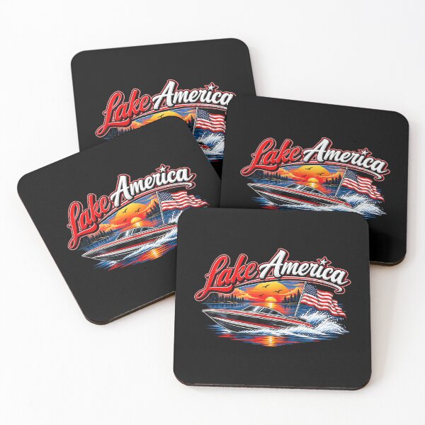Item preview, Lake America Vintage Patriotic Lake Life Design designed and sold by Khescoiu.