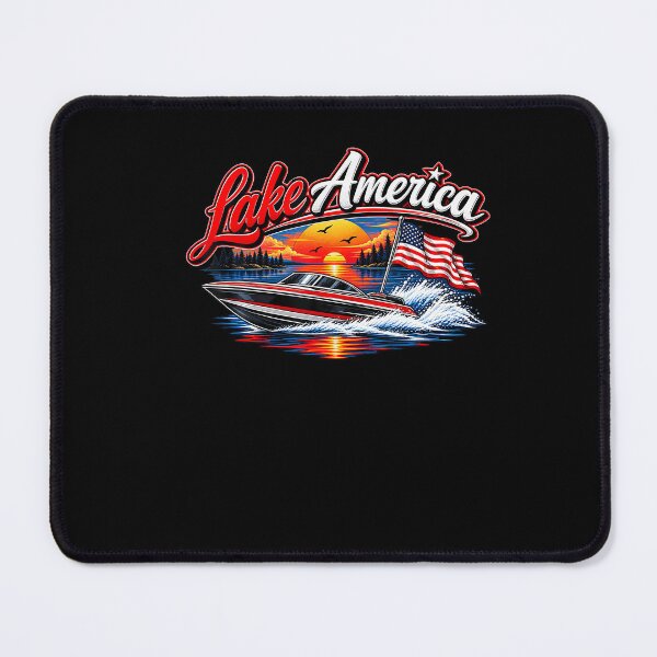Item preview, Lake America Vintage Patriotic Lake Life Design designed and sold by Khescoiu.