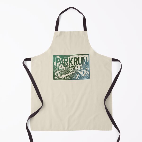 Item preview, Parkrun 5k Runners Green Forest Trail Woodcut Linocut Art Gift designed and sold by KiwiRider.