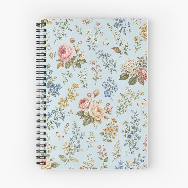Item preview, Vintage Floral Toss on Blue Background designed and sold by Vintage-Lady65.