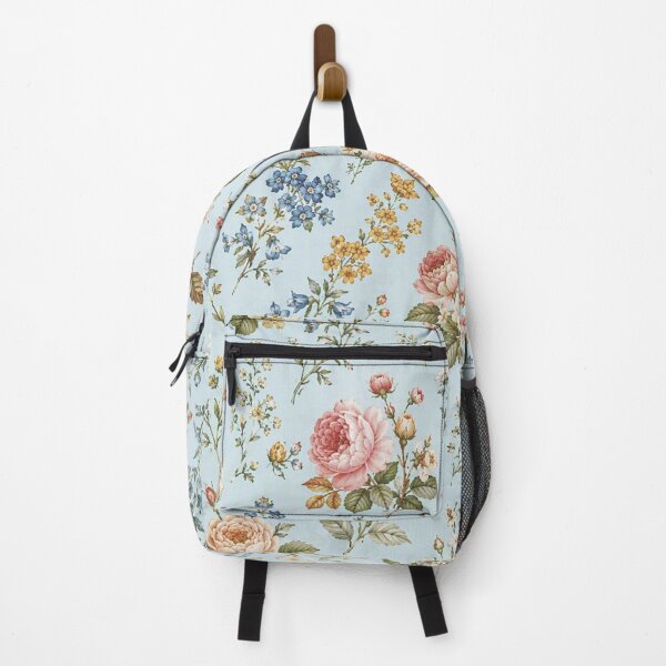 Item preview, Vintage Floral Toss on Blue Background designed and sold by Vintage-Lady65.
