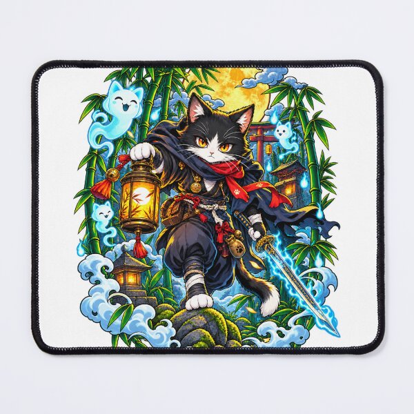 Item preview, Demon Hunter Samurai Cat Warrior designed and sold by WelLarsDigitals.