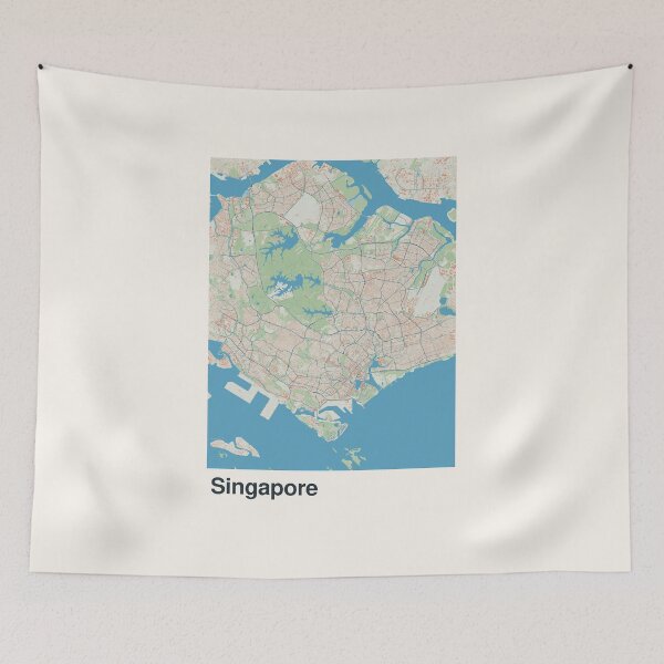 Item preview, Singapore Minimalistic Map Art designed and sold by MapsNerd.