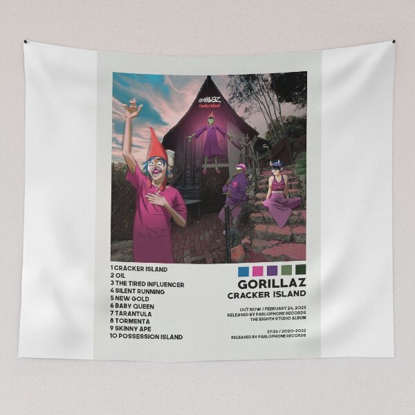 Item preview, Minimalist Gorillaz Cracker Island Band Poster designed and sold by gijon-vedal.