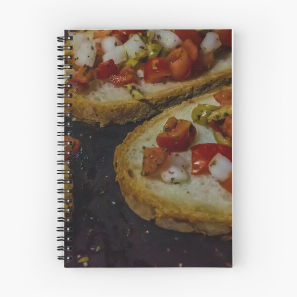 Item preview, Bruschetta With Tomato, Olive And Onion On Toasted Rustic Bread Mediterranean Appetizer designed and sold by Nmallia.